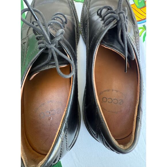 ECCO Men’s Black Leather Dress Shoes Size 44 EU (10–10.5 US) Oxford Comfort main image 5
